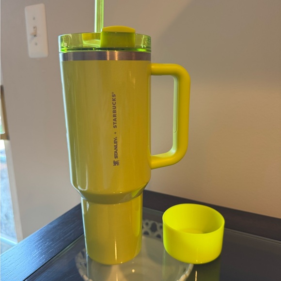 Neon Green Yellow Stanley x Starbucks Tumbler with Boot